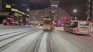 Helsingin raitiolinja 6 ArabiaEiranrantaArabiaKoskelan varikko Helsinki tramline 6 [upl. by Dorolisa685]