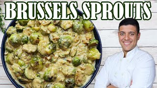 How to Make Creamy Brussels Sprouts  Recipe by Lounging with Lenny [upl. by Eirrek542]