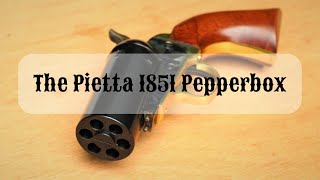 The Pietta 1851 Navy Pepperbox 36 cal blackpowder revolver [upl. by Nilde]