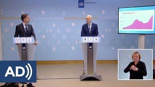 14 januari 2022 Persconferentie Mark Rutte en Ernst Kuipers video met audiodescriptie [upl. by Eyahs]