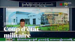 En Birmanie larmée déclare létat durgence à la télévision après larrestation dAung San Suu Kyi [upl. by Roper]