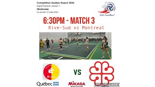 Espoir RiveSud vs Montreal  27072024 match 3 [upl. by Itnahs]