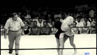 June Byers vs Penny Banner 26 Aug 1955 [upl. by Elleiand586]