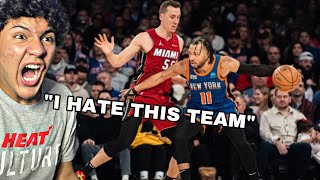 HEAT FAN RAGES New York Knicks Vs Miami Heat Reaction  FULL GAME HIGHLIGHTS [upl. by Anselmo]