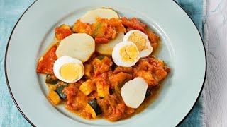 Recetas Thermomix ® TM31  Pisto con Patatas y Huevos [upl. by Drawe]