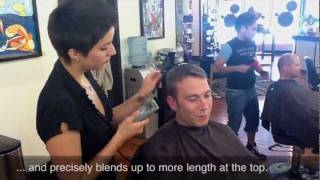 Chicago Male Salon  Mens Short Haircut Video [upl. by Lonergan]