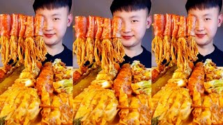 Asmr Enoki Mushrooms Show Eating spicy food Mukbang [upl. by Vanya981]