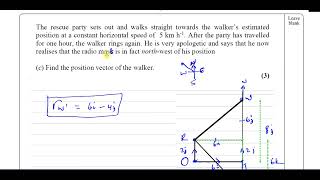 Edexcel 667701 M1 GCE June 2001 Q7 Vectors Bearings Velocity [upl. by Karil]