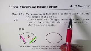 Perpendicular bisector of Chord pass through the Centre of Circle GCSE [upl. by Clementi28]