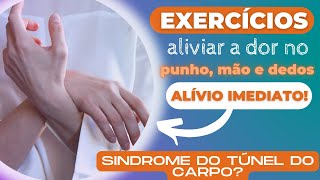 4 exercícios domiciliares para aliviar as dores e formigamento na mão  síndrome do túnel do carpo [upl. by Yllac]