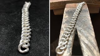 MAKING A SOLID SILVER CURB CHAIN [upl. by Ellienad]