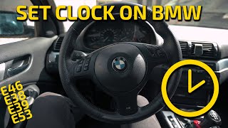 How to set clock on BMW E46 E39 E38 E53 [upl. by Dj]