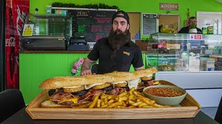 THIS MASSIVE SANDWICH CHALLENGE HAS NEVER BEEN BEATEN  BeardMeatsFood [upl. by Ydnor]