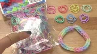 NEW Mixed Pastel Rainbow Loom Bands Review  Overview from rainbowloomcom [upl. by Nidnarb]