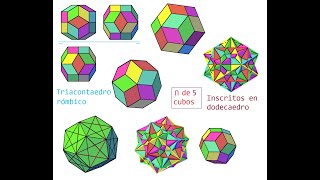 La intersección de 5 cubos es un triacontaedro rómbico p de Catalan AutoCAD [upl. by Gleda]