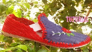 👟 Alpargatas o tenis tejidos a crochet paso a paso para damas 👟 [upl. by Haissi]