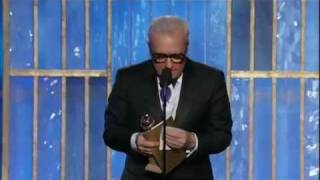 Martin Scorsese Wins Best Director Award at Golden Globes 2012 [upl. by Nas]