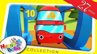 Ten Little Buses   Lots More Nursery Rhymes  By HuggyBoBo [upl. by Daniyal]