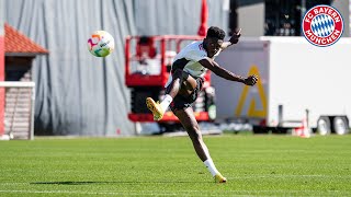 Davies hits top bins Mané in handstand  Best of FC Bayern Training in August [upl. by Airamesor]