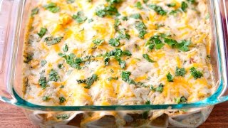 Easy Green Chile Chicken Enchiladas Recipe [upl. by Ollecram]