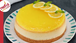 ASLA ÇATLAMAYAN 👌🏻 Kolay Limonlu Cheesecake Tarifi 🍋🍰 [upl. by Ardnuahc]