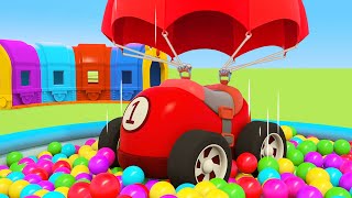 Helper Cars amp a ball pit for kids Racing cars need help Full episodes of car cartoons for kids [upl. by Oilejor159]