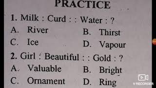 Analogy part2  practice based Questions  basis reasoning  for IV class posts under jkssb 8575 [upl. by Diane-Marie462]