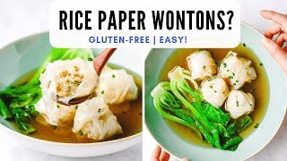 Easy Wonton Soup with GlutenFree Wontons [upl. by Doran739]