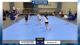 VOLLEY BY THE JAMES 2024 Round 2 Pool 3 540 VBA 16 Elite vs American 16 1 Ct 47 Sun 300pm [upl. by Anitroc494]