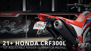 How to install an Adjustable Fender Eliminator on a 2021 Honda CRF300L by TST Industries [upl. by Ortrud997]