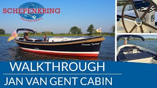 Jan van Gent cabin for sale Walktrough  Schepenkring jachtmakelaars  Krekelberg Nautic [upl. by Atekihc]