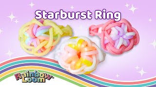 Starburst Ring Rainbow Loom Tutorial by Angelynn TutorialsByA™  Beginner Level Design [upl. by Florence]