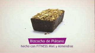 Bizcocho de plátano con cereales  Recetas Nestlé Fitness [upl. by Lenehc969]