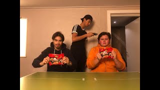 Spicy noodle challenge vs Lucas Lundgren Förloraren måste raka håret [upl. by Fotina489]