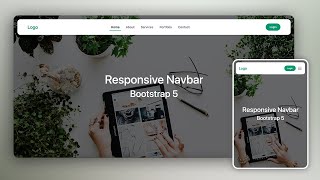 Bootstrap 5  How to create a Responsive Navbar  Step by Step Tutorial [upl. by Frulla]