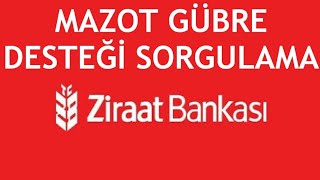 Ziraat Bankası Mazot Gübre Desteği Sorgulama [upl. by Nahsor]