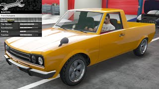 GTA 5  DLC Vehicle Customization  Vulcar Warrener HKR Datsun Sunny Truck [upl. by Erreid790]