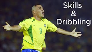 Ronaldo Nazarios 100 Skills and Dribbling SHOCKING [upl. by Nwadahs329]