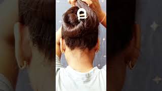 easy clutcher bun hairstyle for ladies simple hairstyles bunhairstyle simplejudahairstyle [upl. by Nylidnam]