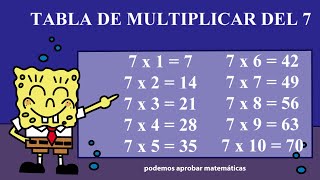 Método para aprender la tabla del 7 Aprobar matemáticas [upl. by Sillyhp]