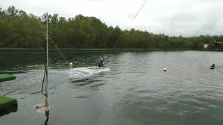 WAKEBOARDING at LAGO de ORO Calatagan Batangas BEACH Resort [upl. by Nuarb]