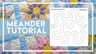 How To Use Farrells Meander Template For A Simple Meander And A Great Secondary Quilting Design [upl. by Eralc]