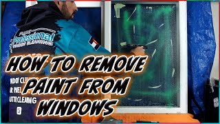 HOW TO REMOVE PAINT FROM WINDOWS  WINDOW LAB [upl. by Latin]