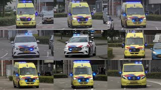 Diverse Ambulances Rapid Responder 21341 amp Politie naar meldingen in Den Bosch en omgeving [upl. by Renault]