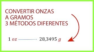 😱 Como convertir onzas a gramos 3 Métodos [upl. by Opal893]