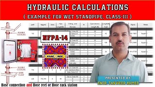 Standpipe Hydraulic Calculations  Fire Hose Connection Standpipe Class III NFPA 14 in Urdu [upl. by Erde268]