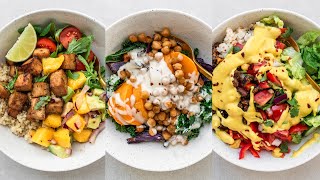 BALANCED BOWLS  whole food plant based full recipes [upl. by Mihsah445]