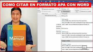 ✍️ Cómo citar en NORMAS APA sin saber APA con Word ✍️ [upl. by Yrem]