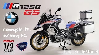 BMW R 1250 GS ADV  MENG 19  Scale Model kit  Building  2  PRECOLORED EDITION 預上色版  MT005s [upl. by Nayllij]