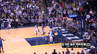 Tony Allen Lockdown Defense on Kevin Durant 2014 NBA Playoffs Part 2 [upl. by Einwat466]